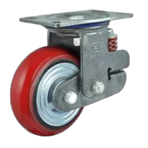 Bánh xe PU lò so giảm xóc cố định phi 200 - 45A06-1138