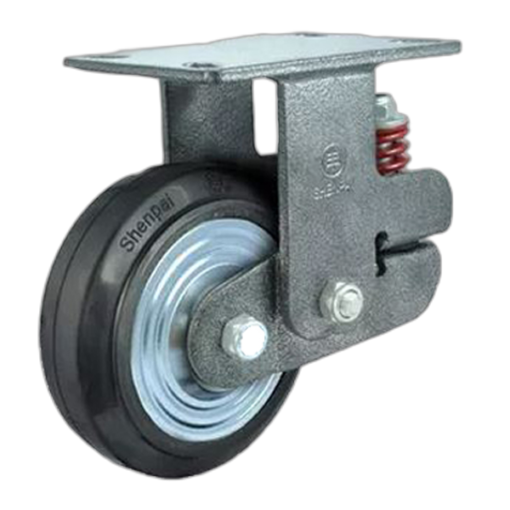 Bánh xe cao su lò so giảm xóc cố định phi 200 - 45A06-1148